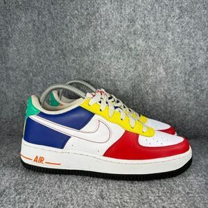 Nike Air Force 1 Low Womens 8 Shoes Rubiks Cube White Red Athletic Sneakers